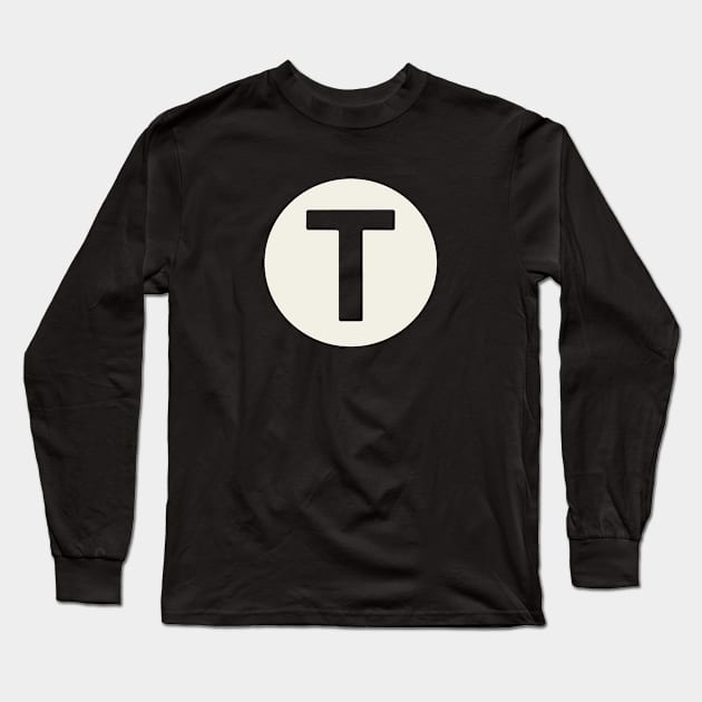 letter t black Long Sleeve T-Shirt by persa